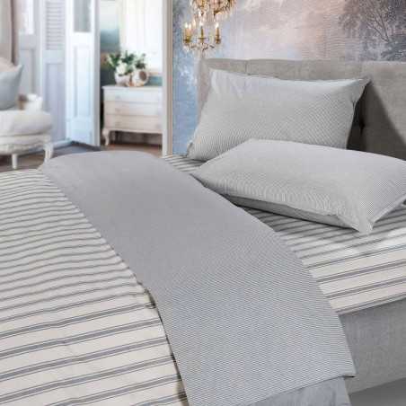 Sacco Doppelbett Bettbezug Natura Jolie Muster Eolo Grau