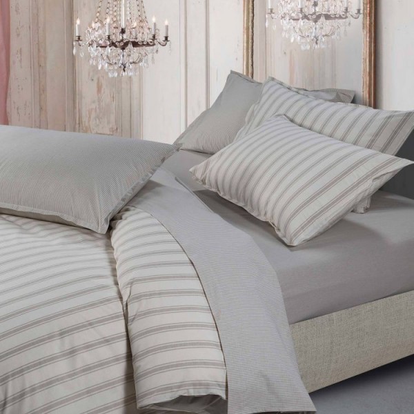 Sacco Doppelbett Bettbezug Natura Jolie Muster Eolo Grau