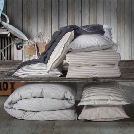 Tasche Bettbezug Doppelbett Natura Jolie Muster Nymphe Grau
