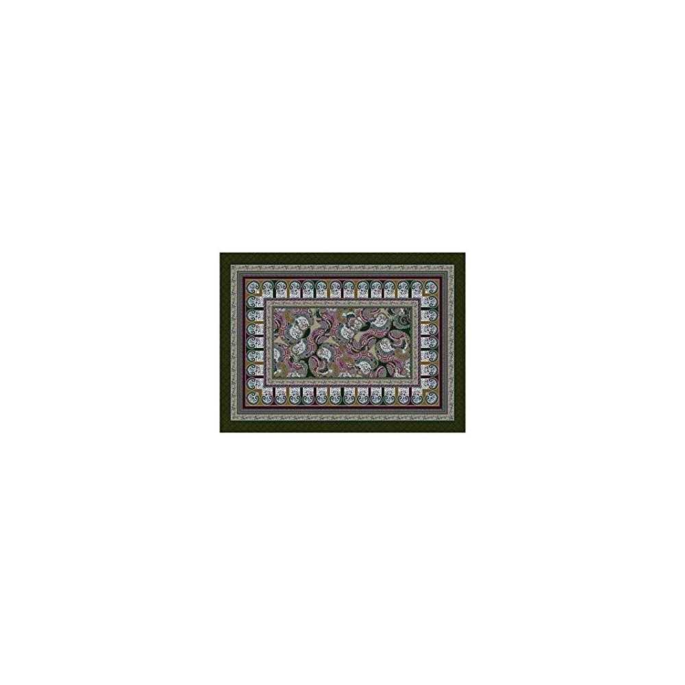 Caldo Pareo Plaid Arredo Dondi Home in Cotone Trapuntato Gange Bosco
