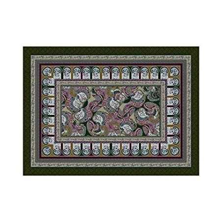 Caldo Pareo Plaid Arredo Dondi Home in Cotone Trapuntato Gange Bosco