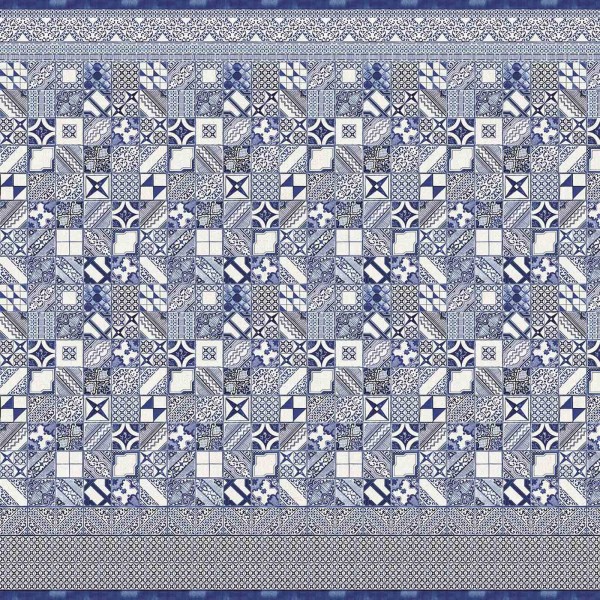 Telo Arredo Copritutto in lino Tessitura Toscana Azulejos