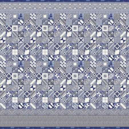 Telo Arredo Copritutto in lino Tessitura Toscana Azulejos