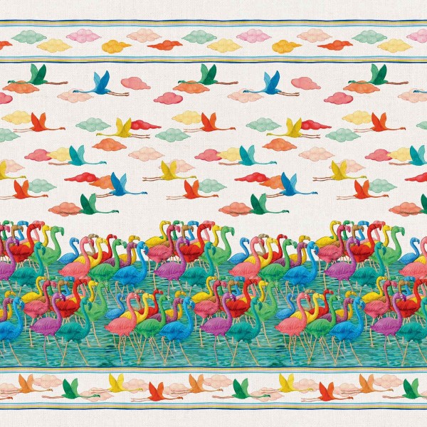Telo Arredo Copritutto Tessitura Toscana Flamingo 180X280
