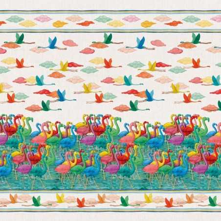 Telo Arredo Copritutto Tessitura Toscana Flamingo 180X280