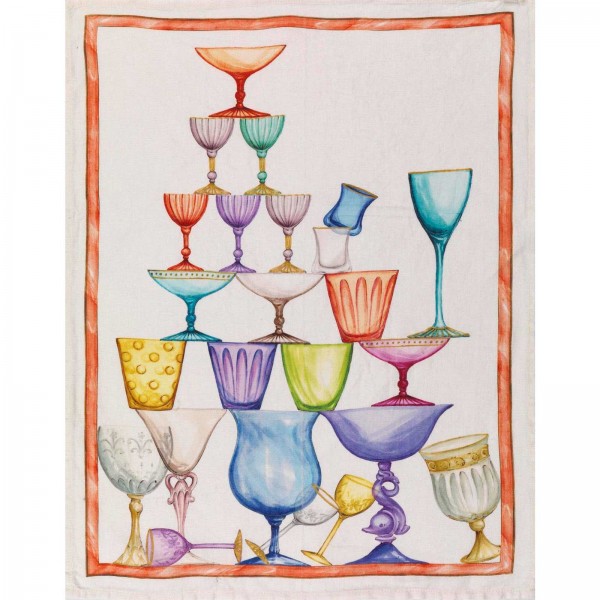Cloth Crystal Red Linen Cm. 50X 70