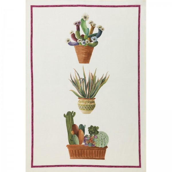 Dishcloth Kactus Fuchsia Linen Cm. 50X 70