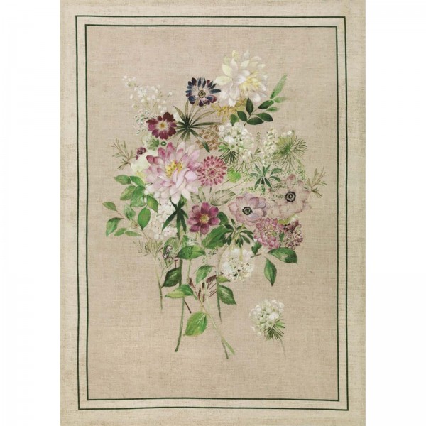 Towel La Vie En Rose Green Linen Cm. 50X 70