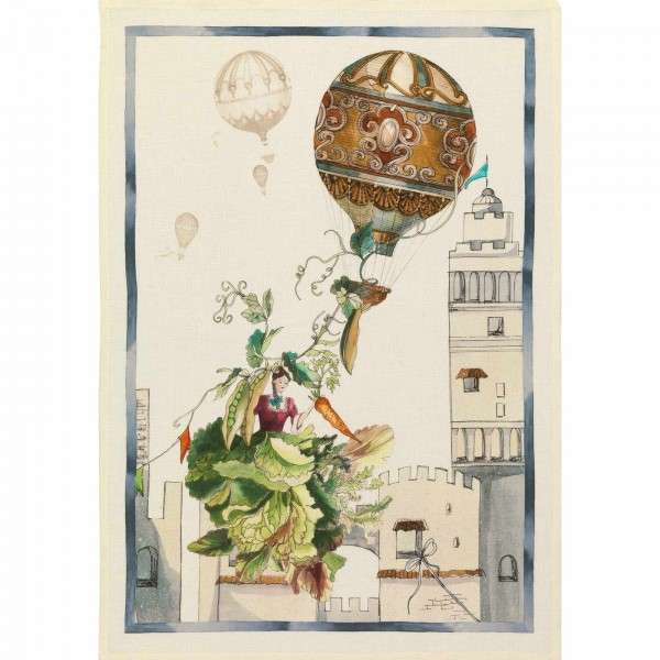 Towel Fairy tale-Hot air balloon Lino Cm. 50X 70