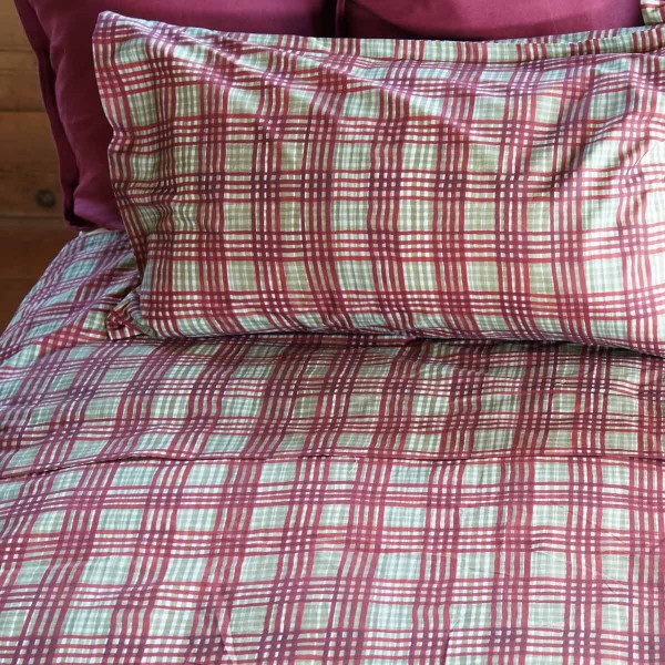 Completo Lenzuola Tessitura Toscana Funes Tartan