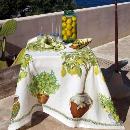 Tovaglia in Lino Tessitura Toscana Limonaia