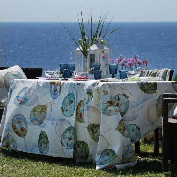 Runner Tovaglia Vis A Vis 45x170 Tessitura Toscana Balloons colore Naturale