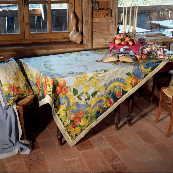Leinentischdecke 170X270 Tessitura Toscana Borea colore Crema