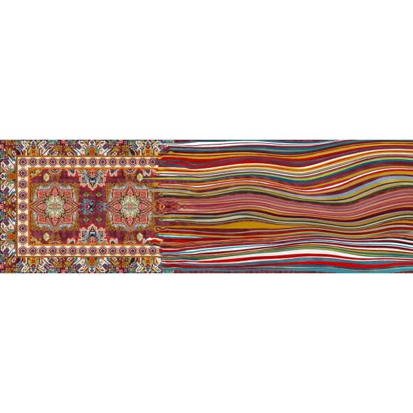 Runner Tovaglia Vis A Vis 45x170 Tessitura Toscana Fusion colore Bordò