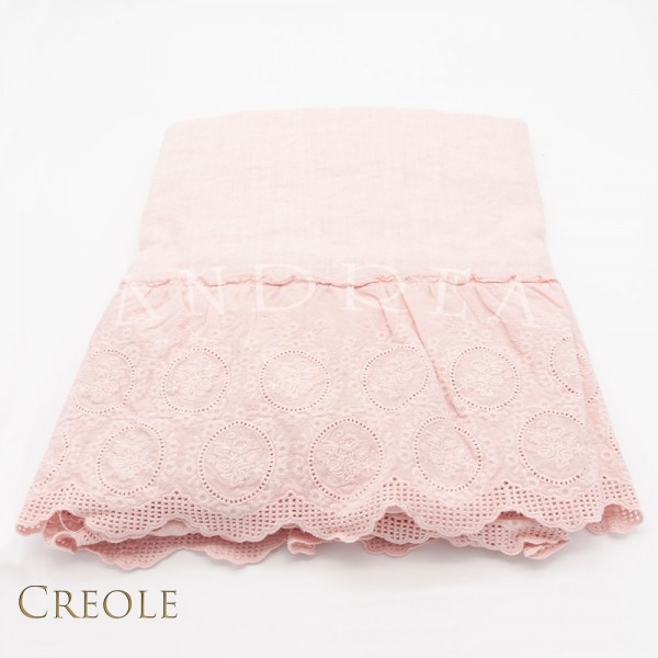Linen tovail 12 Places Creole Brussels Mallow