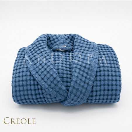 Peignoir nid d’abeille taille M Blue Creole