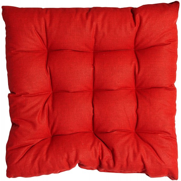 Coussin de chaise matelassée rouge 40X40 cm Morbiflex