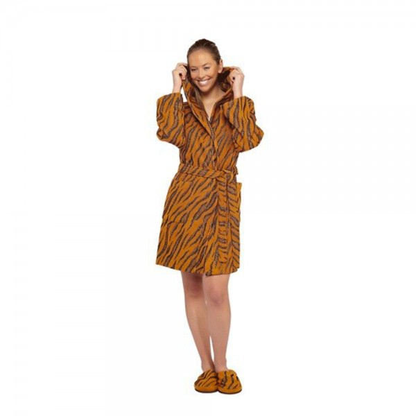 Hooded bathrobe Lasa Home Size S Tiger