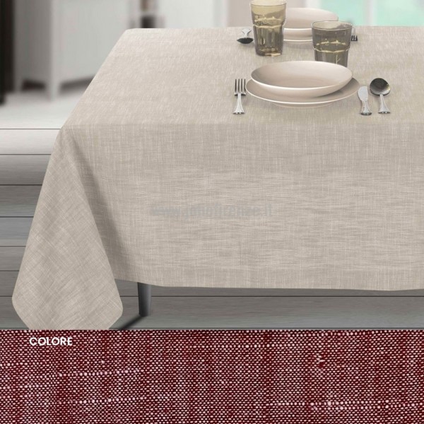 Tovaglia Sarah in cotone 170x270 cm Jolie Firenze Cavalieri colore Bordó