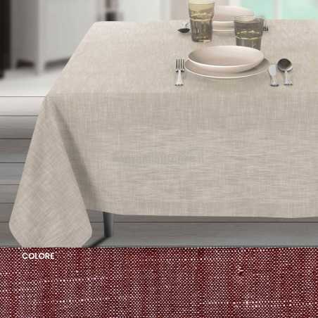 Sarah nappe en coton 170x270 cm Jolie Firenze Cavalieri couleur Bordó