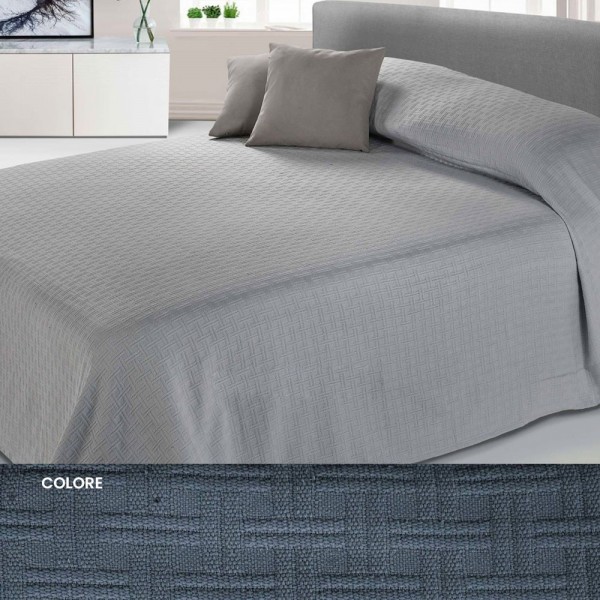 Copriletto Letto Piazza e Mezzo Jacquard Cavalieri Denim