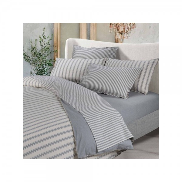 Housse de couette lit simple Natura Jolie Pattern Ares Grey