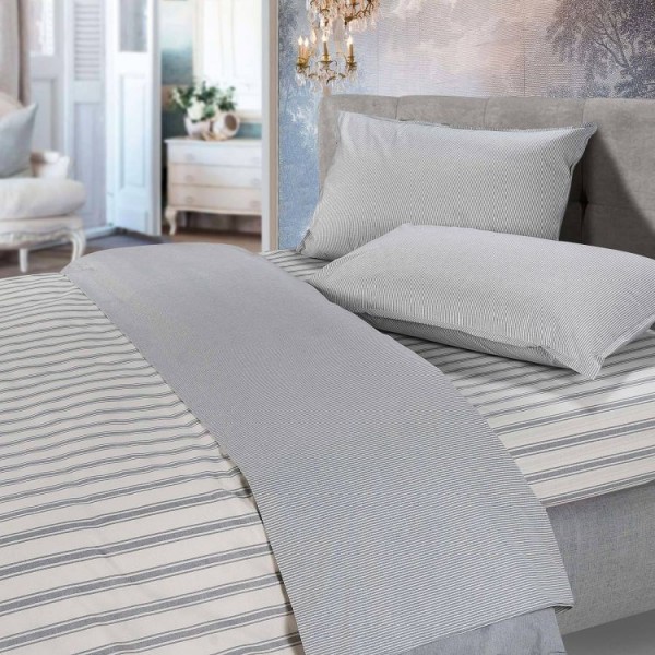 Bettbezugstasche 1 quadratisch und halb Natur Jolie Motiv Eolo Grau