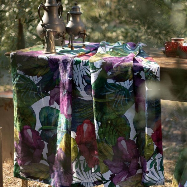 Tablecloth Tessitura Toscana Karkade 170X270 cm White color