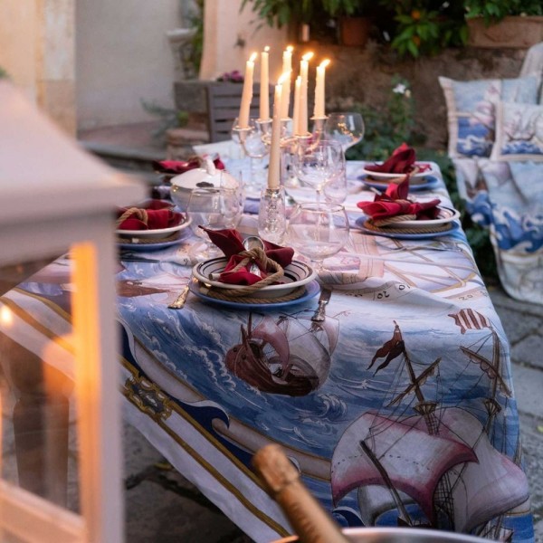 Tovaglia in Lino 170X270 Tessitura Toscana Bounty colore...