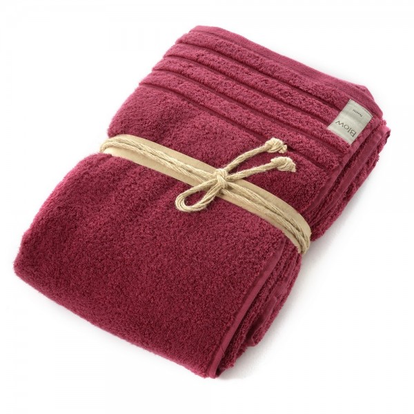 Serviette de douche 100x150 cm Fazzini Coccola couleur Ruby