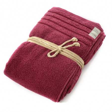 Serviette de douche 100x150 cm Fazzini Coccola couleur Ruby