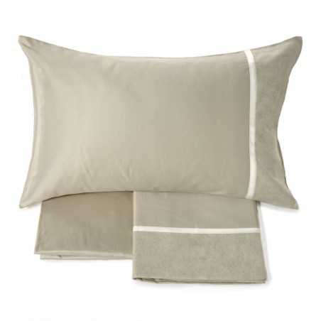 Completo lenzuola letto matrimoniale Fazzini Galuchat colore Panna