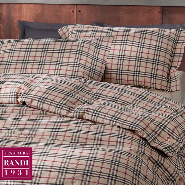 Kompletter Bettbezug Einzelbett Randi Clan 32 Farbe Beige