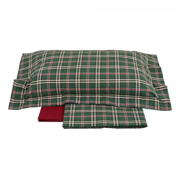 Completo Lenzuola Singolo Randi Clan Verde e Rosso