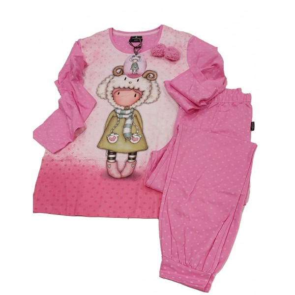 Pigiama bimba Gorjuss caldo cotone Colore rosa Tg 16 anni