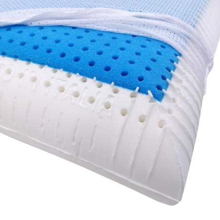 Cuscino in Memory Ventilato e Antisoffoco Oceano Millefori Andrea Home 42x72xh12 cm