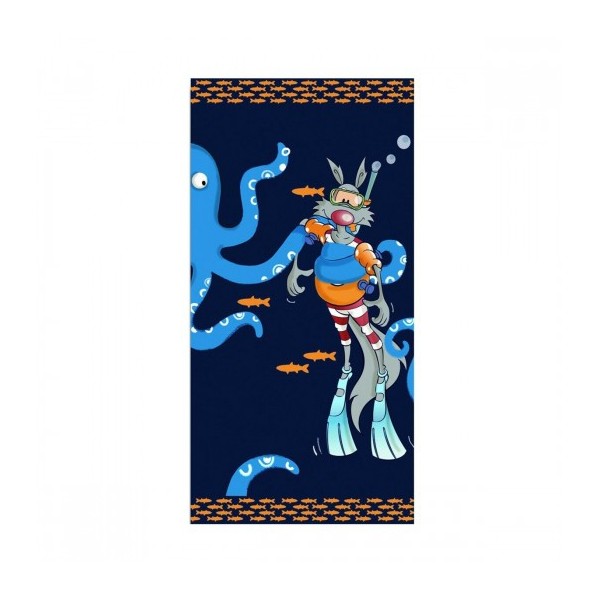 Beach towel in ecofiber Happy People Octopus