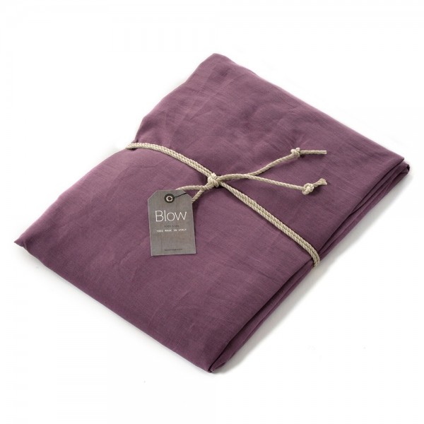 Drap inférieur avec coins de lit double Aubergine Soffio Fazzini