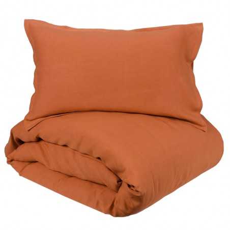 Housse de couette ensemble lit double Soffio Fazzini orange