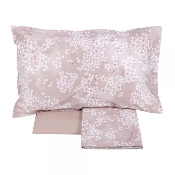 Completo Lenzuola Letto Piazza E Mezza Kimono Fazzini Rosa