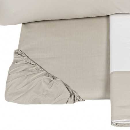 Completo lenzuola matrimoniale Fazzini Dialogo colore bianco + burro
