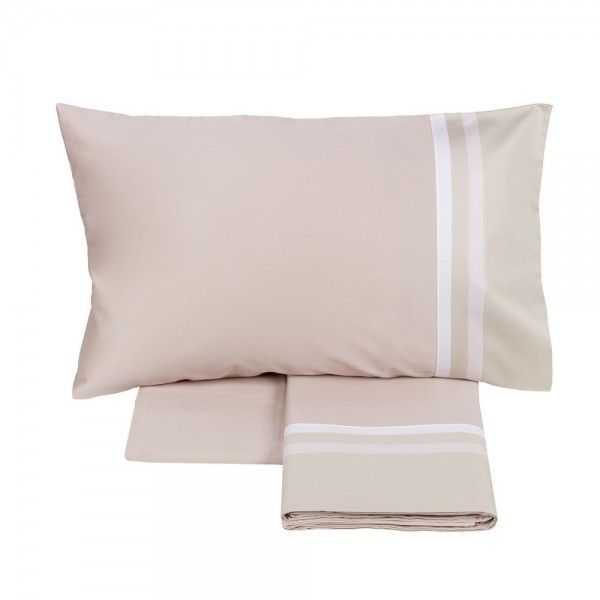 Completo Lenzuola Letto Matrimoniale Kubric Fazzini Rosa - torrone