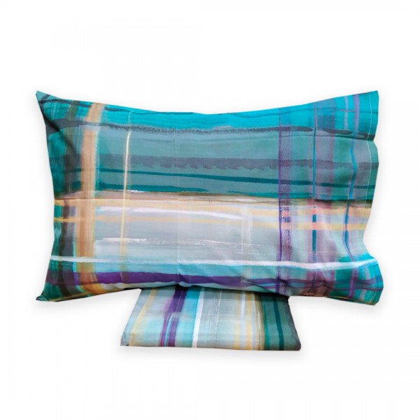 Bettlaken Einzelbett Neue schottische Tagesdecke Blaue Farbe