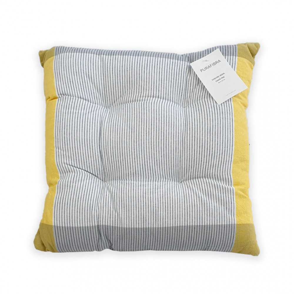 Cuscino per Sedia 40x40 Uno Chair pad colore Blu-Giallo