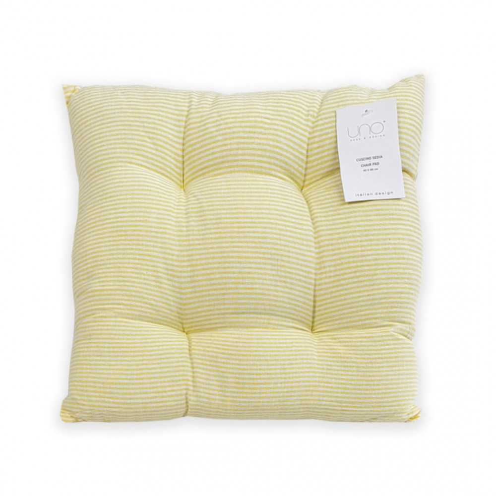 Cuscino per Sedia 40x40 Uno Purafibra colore Giallo