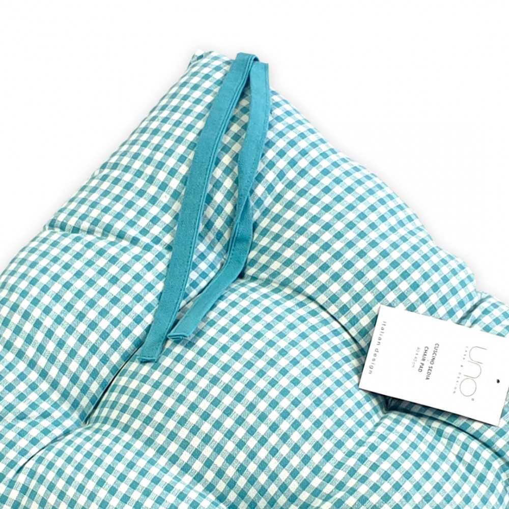 Cuscino per Sedia 40x40 Uno Purafibra colore Azzurro Cuscino per Sedia 40x40 Uno Purafibra colore Azzurro