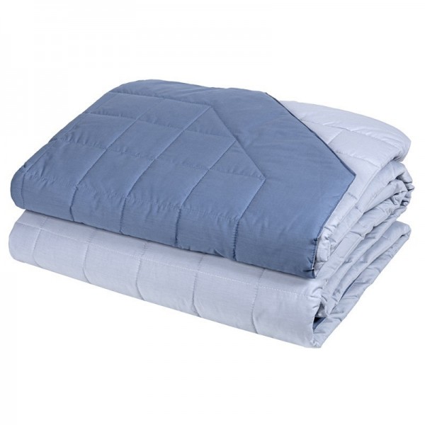 Quilt for single bed Fazzini Dialogo color Blue Fog +...
