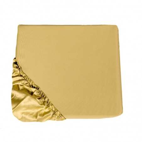 Drap inférieur avec coins de lit double Fazzini Trecento couleur ocre