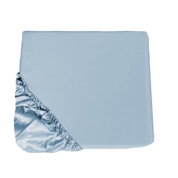 Drap inférieur avec coins de lit doubles Fazzini couleur Trecento Blue Fog