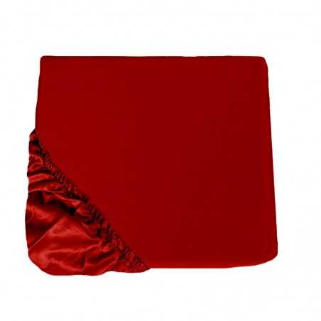 Drap inférieur avec coins de lit double Fazzini couleur Trecento Bordeaux